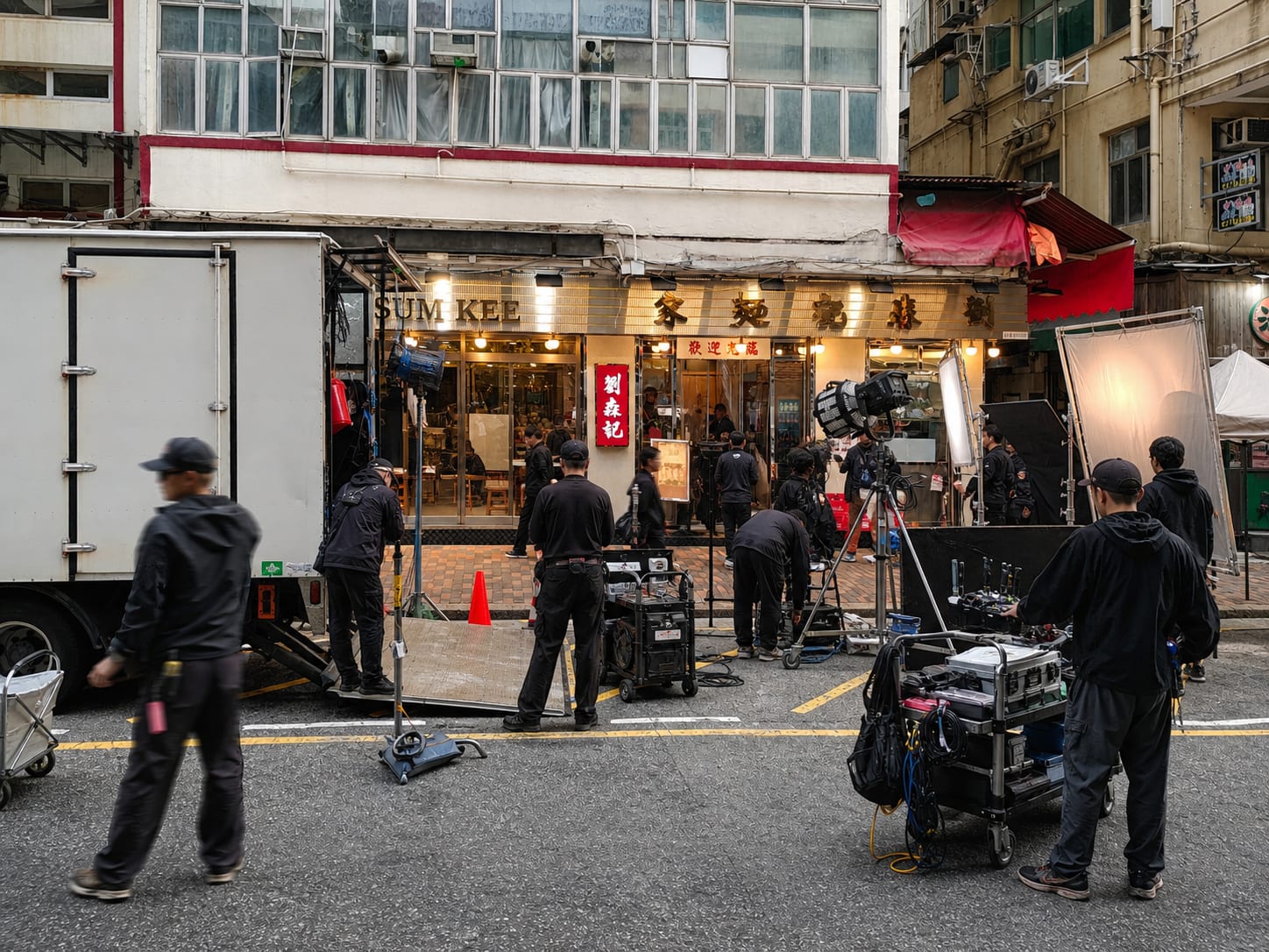 Hong Kong fixer coordinating production logistics.